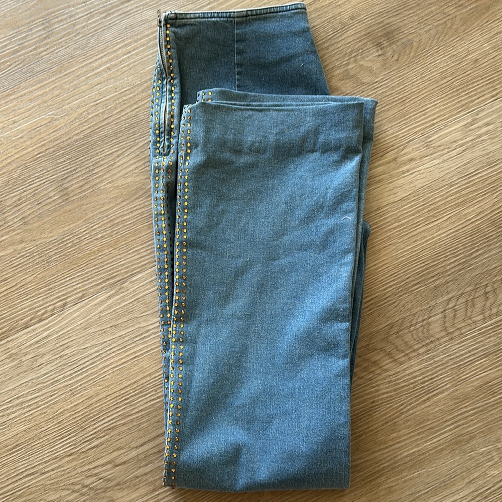 Vintage Moschino Donna Jeans with Rhinestones  size 10